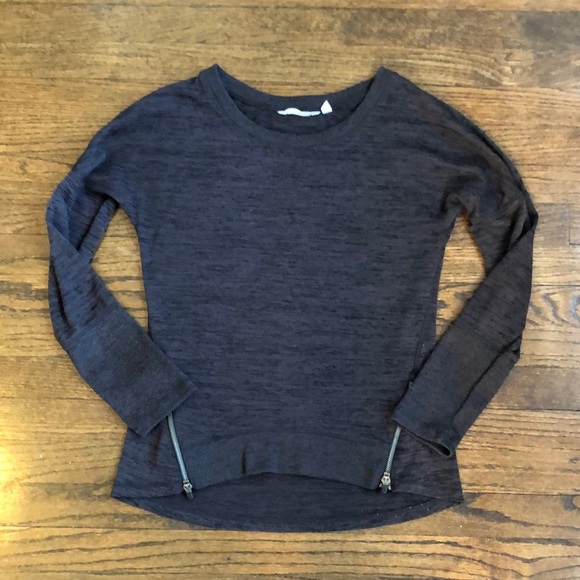 Athleta Sweaters - Athleta Charcoal Zipper Sweater